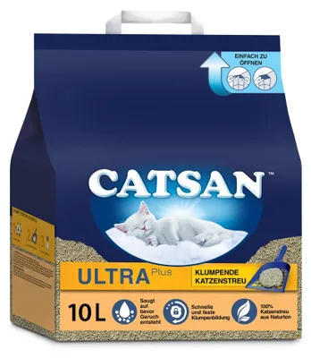 Obrázok produktu pre CATSAN Ultra plus, hlina, 10 L, Béžová, Hnedá, Papierová taška