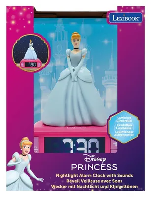 Image de Réveil avec veilleuse Disney Princesses Cendrillon 3D