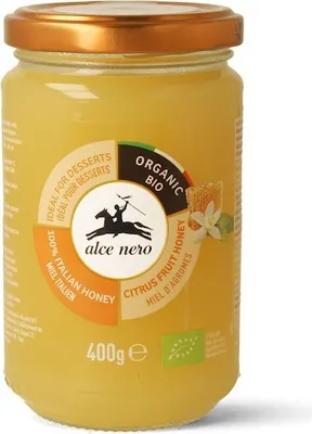 Obrázok produktu pre Alce Nero 305310, Med z pomarančových kvetov, 400 g, Taliansko, 331 kcal, 1408 kJ, 83 g
