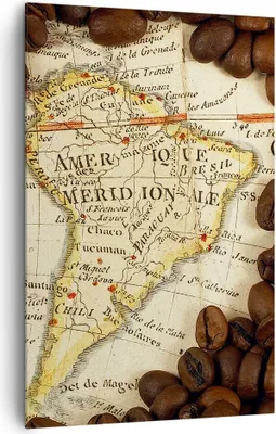 Produktbild von Bild auf Leinwand - Leinwandbild - Einteilig - Südamerika Samen Kaffee - 80x120cm - Wand Bild - Wanddeko - Wandbilder - Leinwanddruck - Wanddekoration - Leinwand bilder - Wandbild - PA80x120-2198