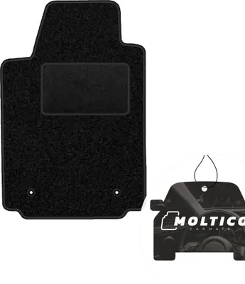 Produktbild von moto-MOLTICO Fahrer Fußmatte Auto Velours Fahrerseite Autoteppiche Schwarz Fahrermatte 1-teilig passend für Audi A2 1999-2005