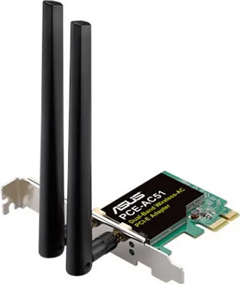 Zdjęcie produktu dla ASUS Wireless-AC750 Dual-band PCI-E Adapter Wewnętrzny WLAN