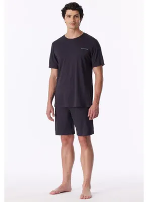 Image de Schiesser pyjama short modern bonded graphite homme