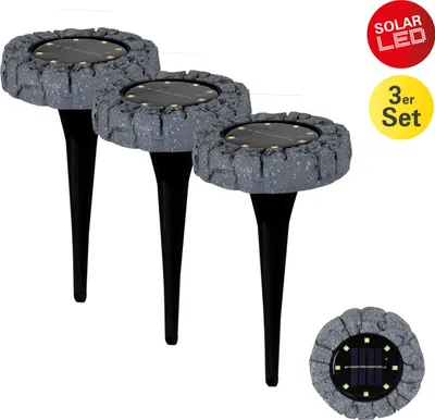 Obrázek produktu pro Solární světlo země sada 3 solárních lamp zahradní země reflektor venkovní solární 4125816