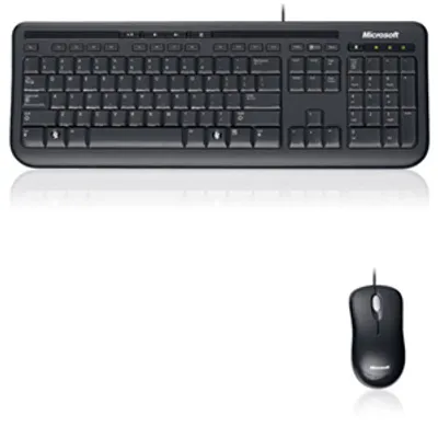 Produktbild von MICROSOFT - Wired Desktop 600 Keyboard & Mouse Deskset Schwarz