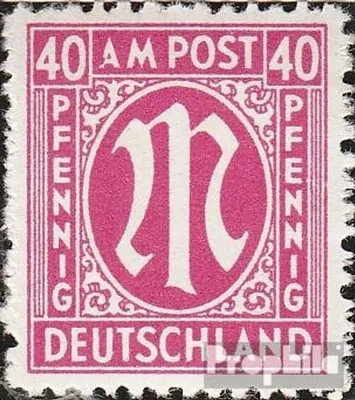 Produktbild von Briefmarken Bizone (Alliierte Besetzung) 1945 Mi 30VIII, A von AM angebrochen (Feld 42) postfrisch AM-Post