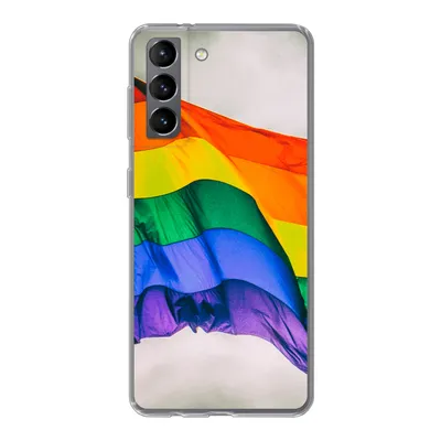 Produktbild von MuchoWow® Handyhülle Schutzhülle Hülle für Samsung Galaxy S21 Foto einer Regenbogenflagge Silikon Softcase Handy Hülle - Softcase