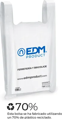 Imagen del producto de Paquete de 90 bolsas plegadas, dimensiones 29 x 60 cm, fabricadas con un 70% de plástico reciclado