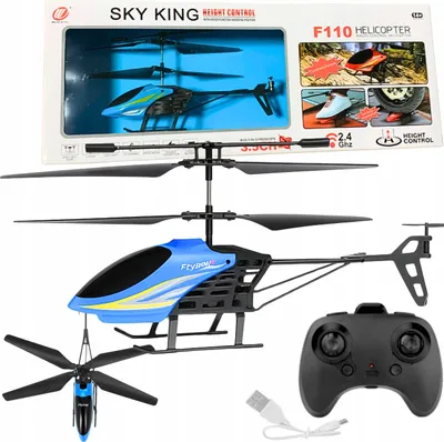 Image de Hélicoptère RC télécommandé 2,4 GHz LED Gyro