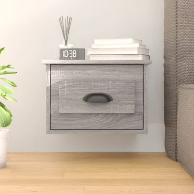 Immagine prodotto di Maison Exclusive - Comodino da parete grigio Sonoma 41,5x36x28 cm