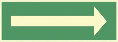 Produktbild von Dreifke® Aufkleber Richtungspfeil für Rettungszeichen, Folie, nachleucht., 16...