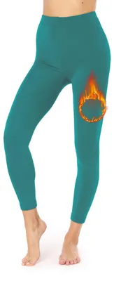Produktbild von Merry Style Thermo Leggings Damen Gefütterte Thermoleggings MS-ATX-441 (Smaragd, M/L)