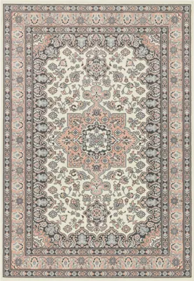Zdjęcie produktu dla Klasyczny kremowo różowy dywan do salonu 80x150cm