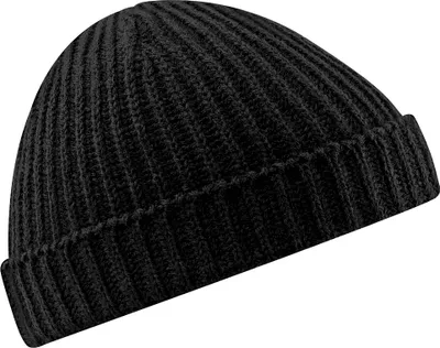 Image de Beechfield Casquette de marin / bonnet d'hiver unie rétro RW246 (taille unique) (Noir)