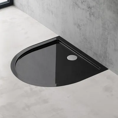 Immagine prodotto di doporro Piatto Doccia 100x100x4cm in Acrilico Faro4, Forma: Semicircolare, Nero