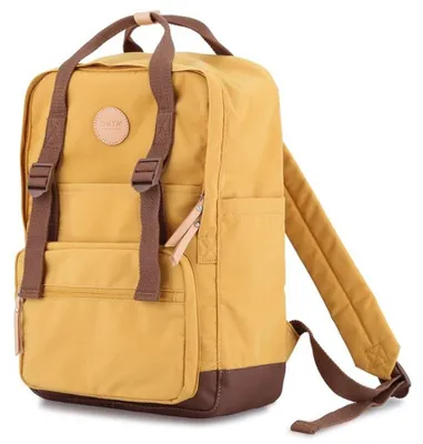 Obrázok produktu pre Himawari mestský batoh s priehradkou na laptop hnedo-žltý 15,6"