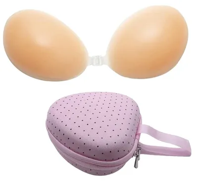 Obrázok produktu pre Opakovane použiteľná silikónová podprsenka bez ramienok s push-up efektom, vhodná pod oblečenie bez ramienok