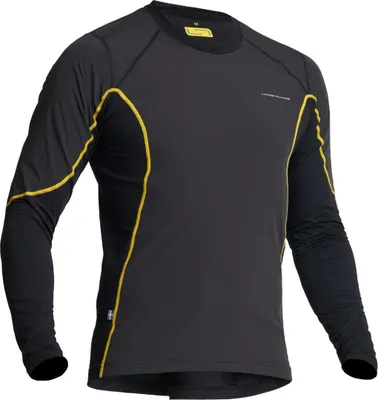 Produktbild von Lindstrands Dry Wind Langarm Funktionsshirt, schwarz/gelb, L