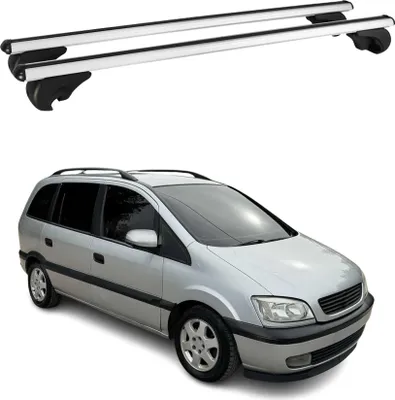 Image de Barres de toit Transversales pour Opel Zafira A 1999-2005 Aluminium Argent