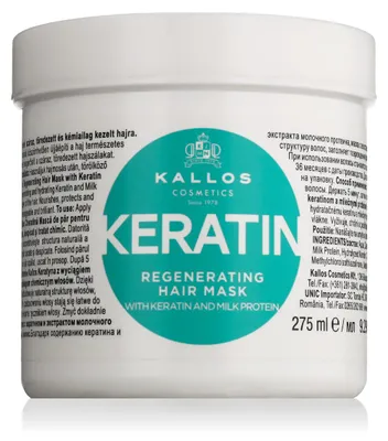 Produktbild von Kallos Keratin Hair Mask With Keratin And Milk Protein 275 ml