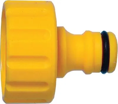 Zdjęcie produktu dla Hozelock 2158, Złącze do kranu, 1", Męska/Żeńska, Plastik, Czarny, Żółty