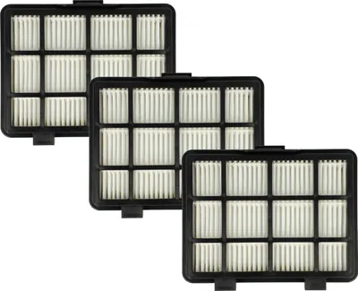 Produktbild von vhbw 3x Staubsaugerfilter kompatibel mit Bosch BGS05AAA2/03, BGS05X240/03 Staubsauger - HEPA-Filter Schwarz Weiß