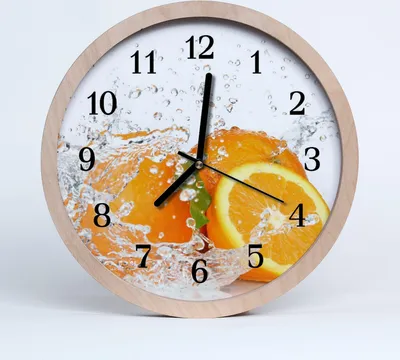Produktbild von Holzuhr 20fi cm wanduhr - Orangen Küche