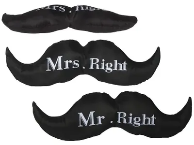 Produktbild von Doppelseitiges Kissen „Mr. oder Mrs. Right“ für Paare