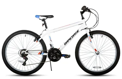 Obrázek produktu pro Horské kolo 26 palců (66 cm) - MTB kolo - 18 rychlostí - rám z uhlíkové oceli - hliníková ráfky - dvojité V-brzdy - unisex, pro dospělé - bílá barva
