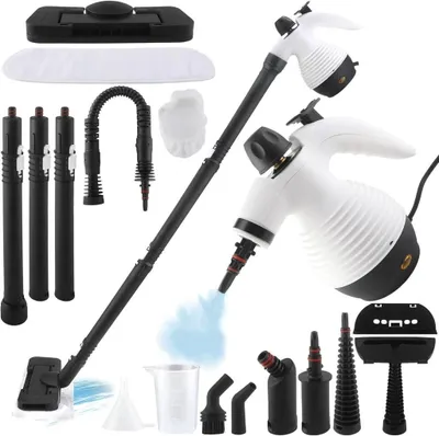 Produktbild von 2 in 1 Dampfreiniger,1050W Handheld -Dampfreiniger, 350ml Dampfreiniger sofa,Dampfreiniger boden mit 16 Zubehör, Multifunktional Dampfreiniger