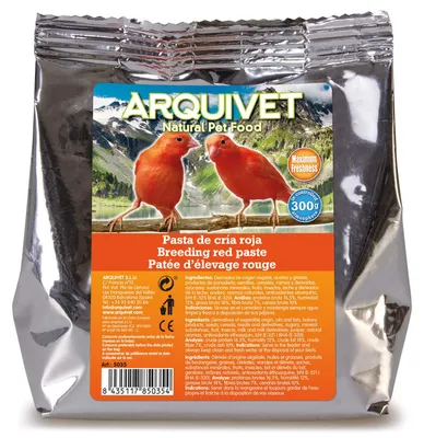 Imagen del producto de Arquivet, pasta roja para la cría, alimento para aves, 300 g