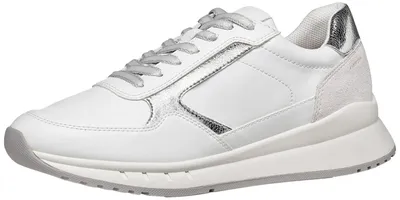 Produktbild von Geox Damen D OCTAVIEE B Sneaker, White/Silver, 38 EU