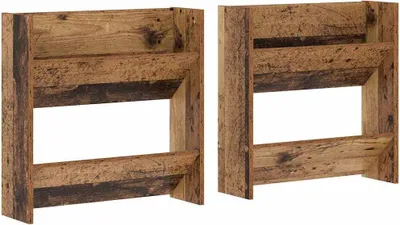 Produktbild von vidaXL Schuhschrank 2 pcs Altholz 60 x 18 x 60 cm Holzwerkstoff