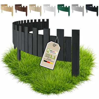Obrázok produktu pre Floranica drevený záhonový lem záhrady 40 x 200 cm antracitový, impregnovaný záhradný plot