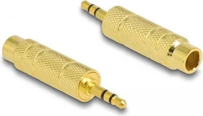 Productafbeelding van Delock 65360 DELOCK Klinke Adapter 3,5mm -> 6,3mm St/Bu gold