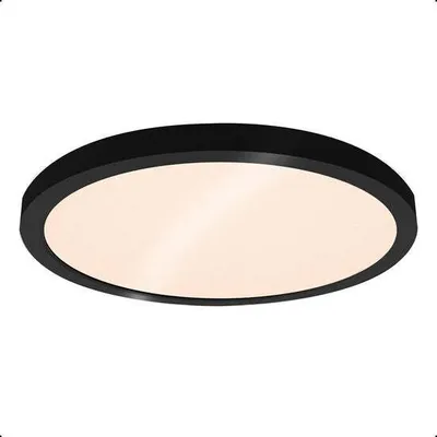 Productafbeelding van Goliving Plafondlamp - LED - Warm wit licht - Geschikt voor slaapkamer en woonkamer - Diameter 23 cm - Zwart