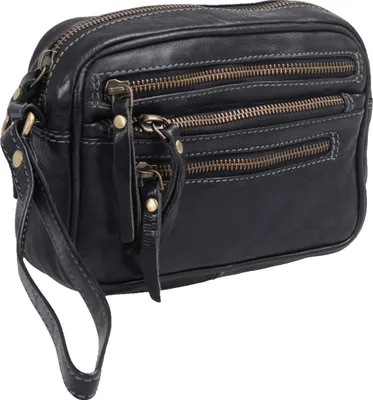 Produktbild von sportliche Herrengelenktasche, Leder, schwarz