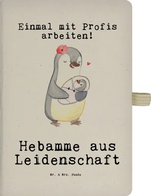 Produktbild von Mr. & Mrs. Panda notizbuch Hebamme Leidenschaft - Transparent - Geschenk, Skizzenbuch, Kladde, Journal, Geburtshelfer, Schreibheft, Reisetagebuch