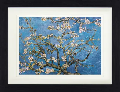 Produktbild von Vincent Van Gogh Gerahmtes Bild Mit Edlem Passepartout | Wand-Bilder | Im Bilderrahmen - Blühende Mandelbaumzweige, 1890 (30 x 40 cm)
