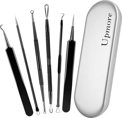 Immagine prodotto di Upmore set per la rimozione dei brufoli strumento professionale per i comedoni dell'acne in acciaio inox