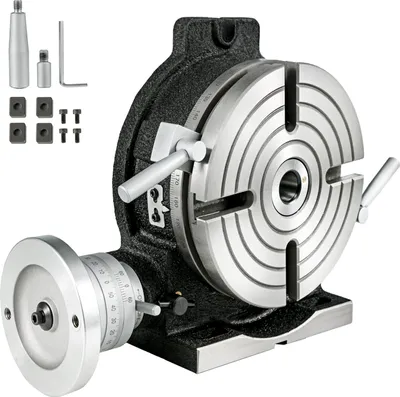 Produktbild von Teilapparat Rundtisch 200mm Rundteiltisch Horizontal-Vertikal Teilkopf Teilapparat schwenkbar zum Fräsen und Bohren