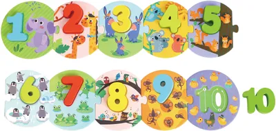 Obrázok produktu pre Tooky Toy drevené číselné puzzle 20-dielna vzdelávacia hračka
