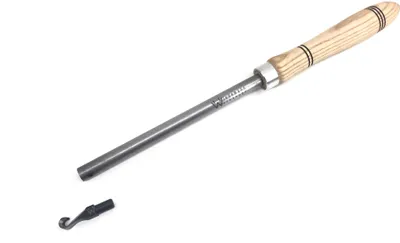 Produktbild von Universalhalter Ø 13mm kurz mit Heft + Wiedemanns kl. gerader Ausdrehhaken Drechsler drechseln woodturning woodturner (SET005K)
