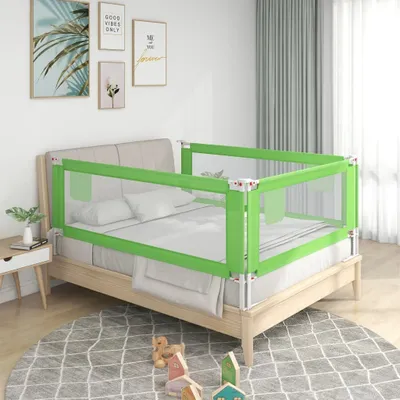 Produktbild von Maison Exclusive - Kleinkind-Bettschutzgitter Grün 200x25 cm Stoff