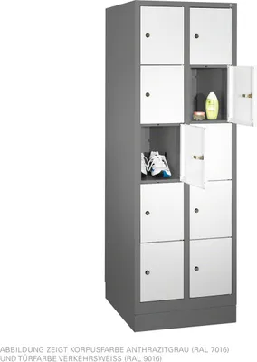 Produktbild von Fächerschrank Schließfachschrank Spind Spindschrank Wertfachschrank, 10 Fächer
