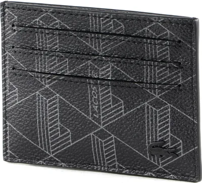 Produktbild von LACOSTE Kartenhalter The Blend CC Holder Allover Monogram Noir Gris schwarz