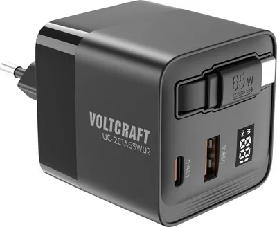 Produktbild von Voltcraft UC-2C1A65W02 USB-Ladegerät Ausgangsstrom max. 3 A USB-C USB-A Anzahl Ausgänge 3 (VC-16619015)