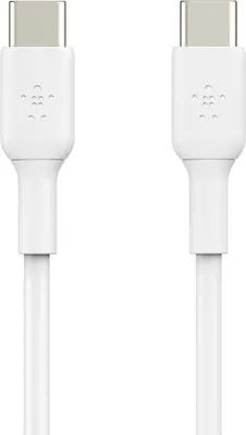 Productafbeelding van Belkin USB-C/USB-C kabel, 2 meter, PVC, wit. Artikelnummer: CAB003bt2MWH