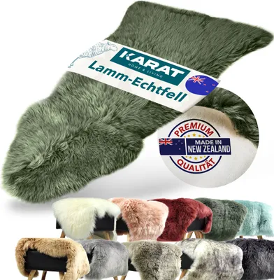 Obrázek produktu pro Pravá kožešina Audrey Fluffy Sheepskin Premium Quality Thyme 90x60 cm