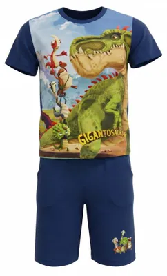 Produktbild von Gigantosaurus Kinder Schlafanzug Pyjama kurz Nachtwäsche Gr. 98 - Dunkelblau, 98